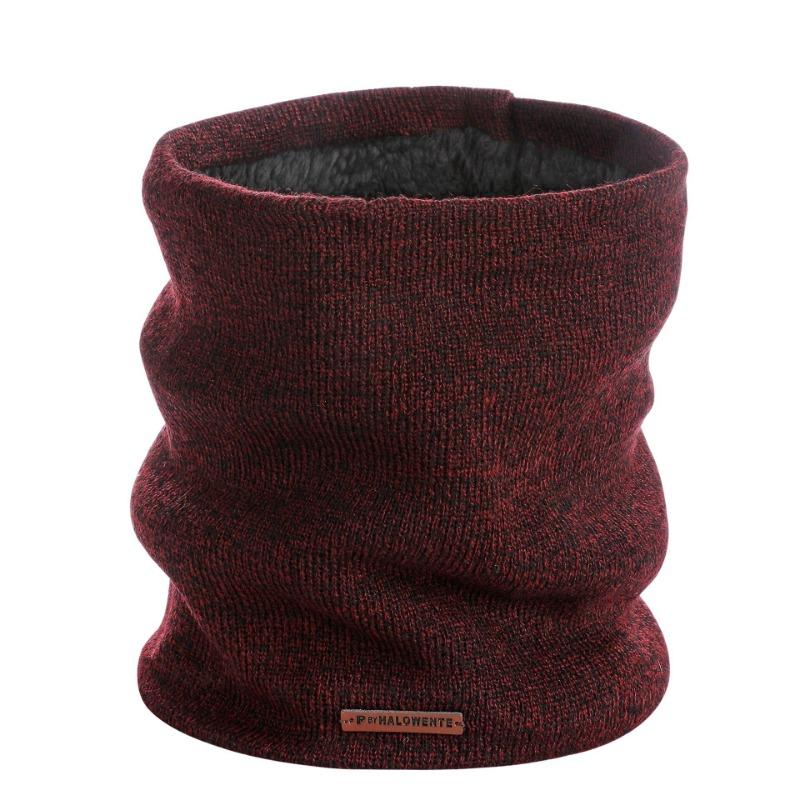 Winter double-layer velvet scarf men's and women's outdoor pullover to keep warm adult knitted neck cover thickened