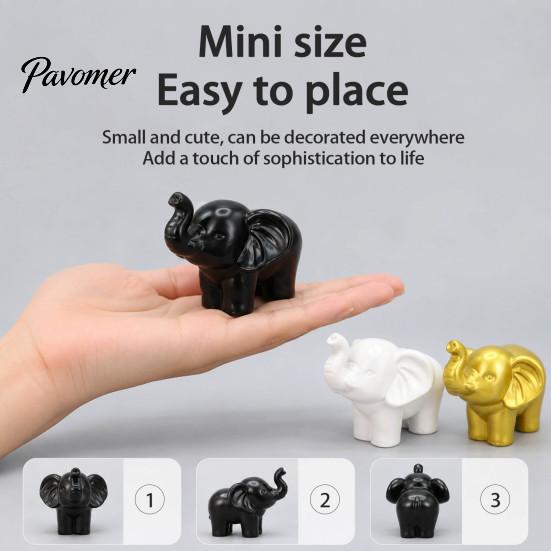 Cute Elephant Sculptures for Shelf Mini Resin Figurine, Good Luck Statue Tabletop Decor, Artistic Ornaments Small Ornament Home Office Shelf,