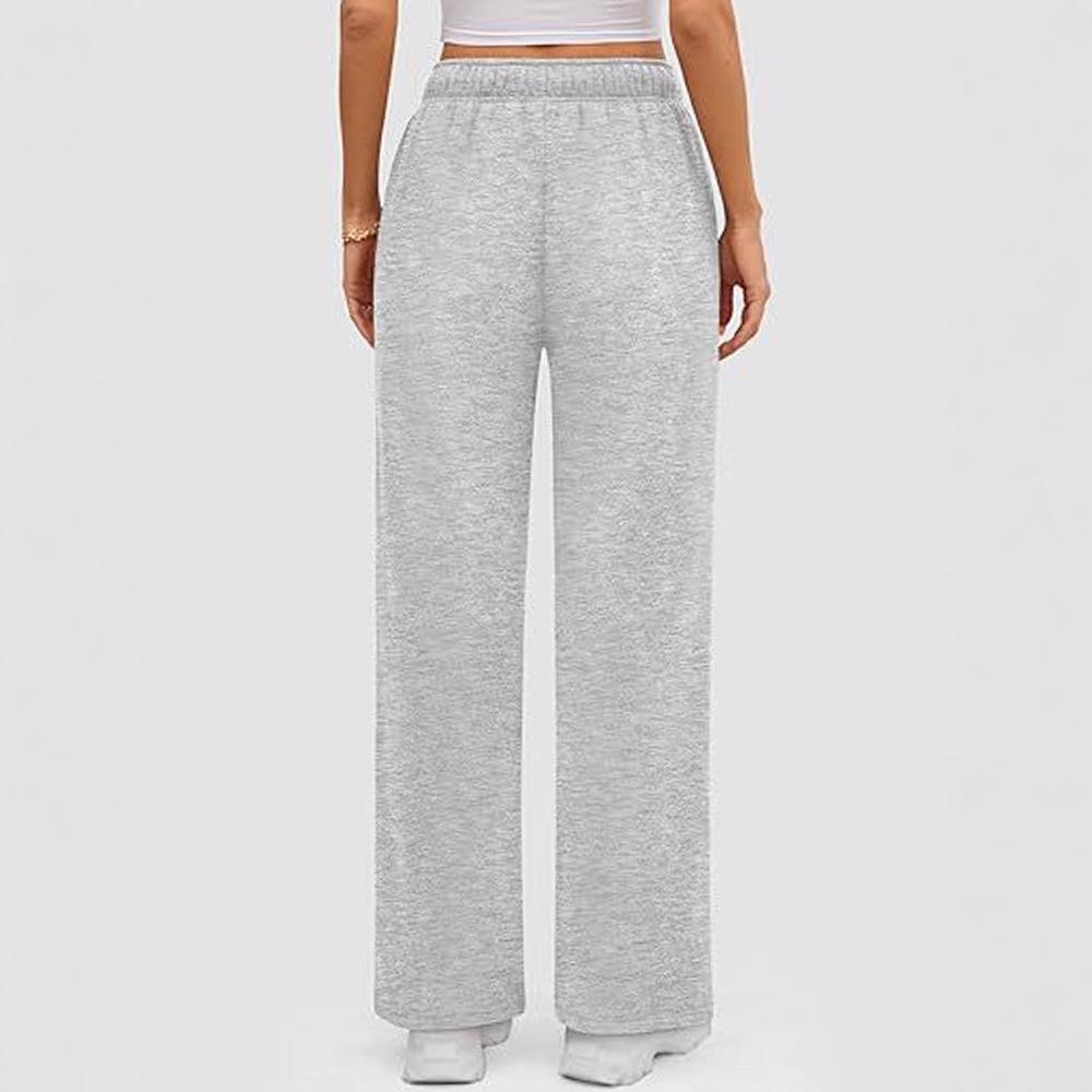 Women’s sports trousers, casual outerwear, loose-fitting straight-leg trousers for commuting