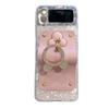 Shell Pattern Mickey Ring for Samsung Zflip6/4 Mobile Phone Case Folding Screen Zflip5/3 Silicone Case