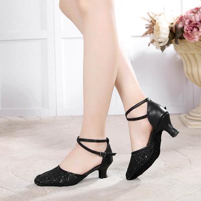 7CM High Heels Latin Dance Shoes for Ladies  Ballroom Tango Shoes Women Girls Modern Dance Shoes