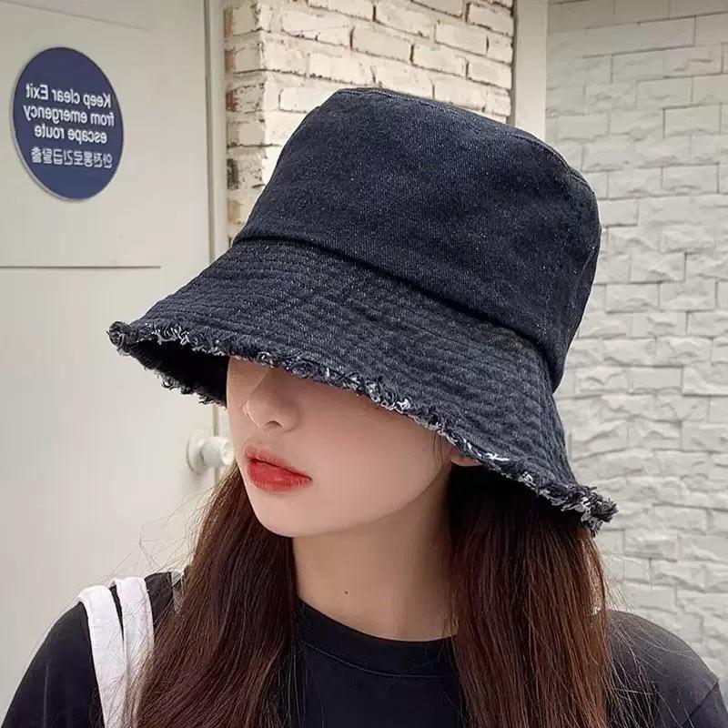 Black Cowboy Bucket Hat Fashion Korean Versatile Casual Hat Japanese Bucket Hat