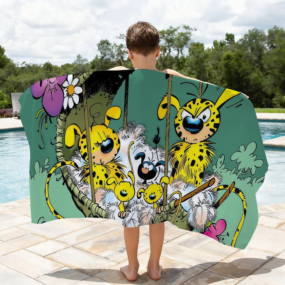 Cartoon M-Marsupilami Towel Quick Drying Beach Towels Are Suitable For Swimming Pools Camping Yoga And The Gym