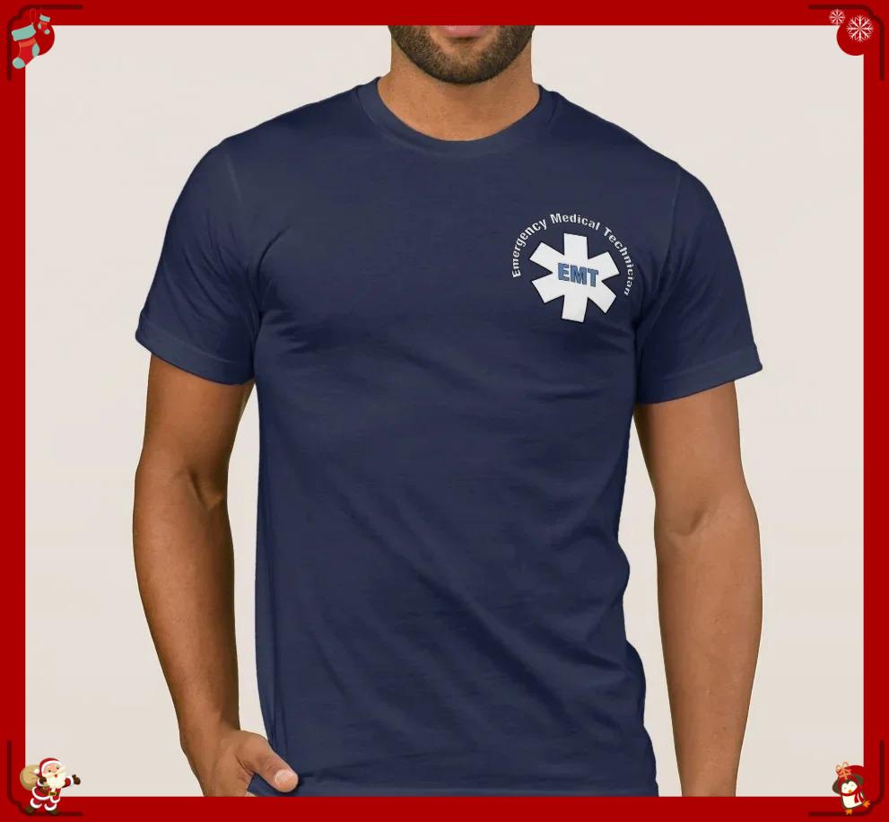 Emergency Medical Paramedic EMT Star of Life TShirt 100 Cotton ONeck Summer Short Sleeve Casual Mens Tshirt Size S3XL