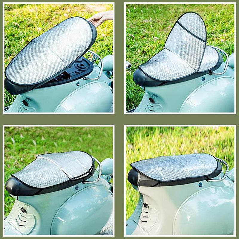 Universal Wärmedämmkissen Schützen Sie wasserdichte Motorrad-Sitzabdeckungskappe mit Sonnenschutz, verhindern Sie, dass Sie sich im Sitz des Rollers sonnen