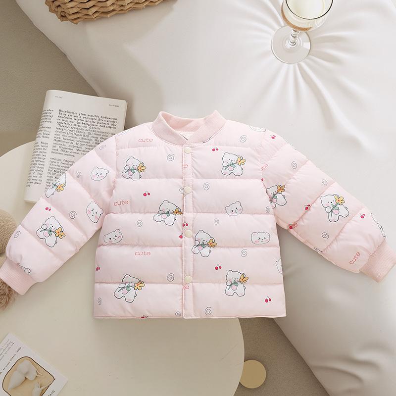 

Girls Coats New Girl Padded Jacket Warm Thickened Baby Boys Clothes Winter Cartoon Padded Clothing Parkas Outerwear 130