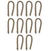 10pcs Boot Straps Militaries Leg Straps Elastic Boot Bands with Metal Hook for Outdoor Activity