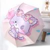 1pc Kawaii Cat Heart Automatic Opening Folding Umbrella with Pink Bow - Outdoor for Fans, Travelers, Daily Use, Festive Gift.T011
