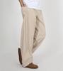 Beoteunseoul Side Big Pocket Curved Washed Cotton Pants (Beige)
