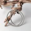 TOOK Bold Ring Earrings Silver Big Size Daily Bowl Ring Earrings