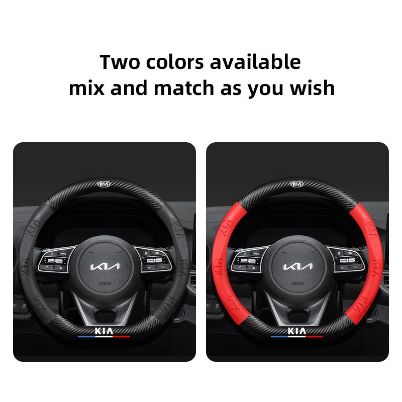 KIA Car Steering Wheel Cover Car Interior Accessories For KIA K3 Sportage Carnival K5 Seltos Pegas KX1 EV5 Sonet EV6 K4 EV3 K9