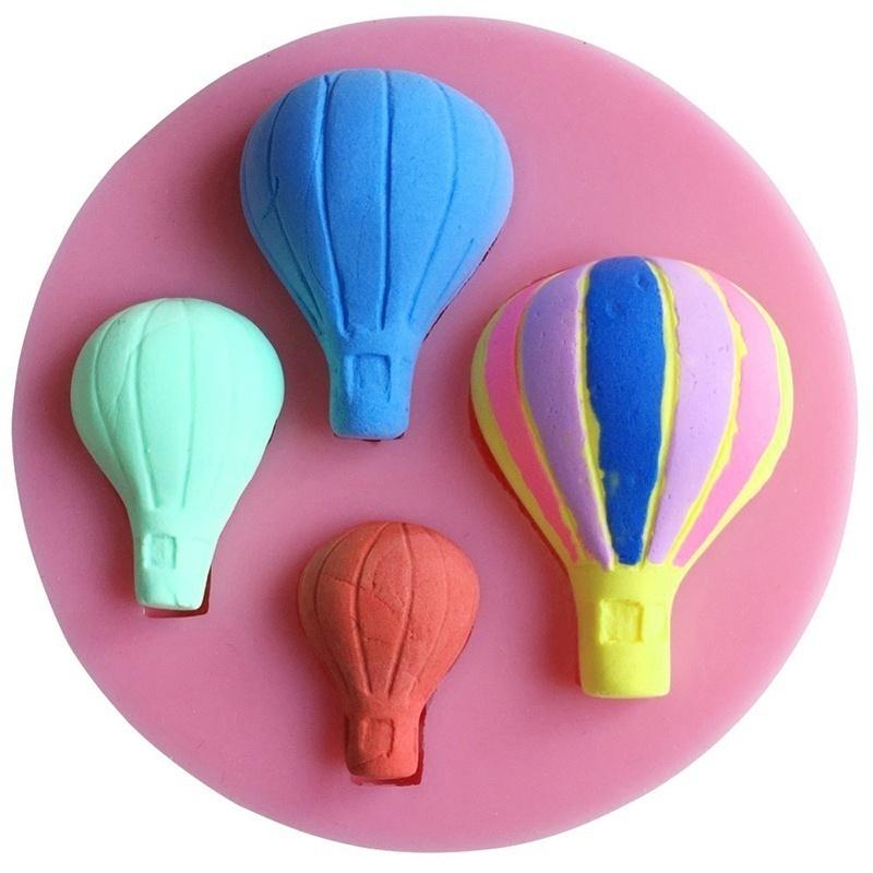 Varmluftsballong Cupcake Toppdekorasjonsform 3d Kakedekoreringsform Fondant Silikonverktøy for Baking