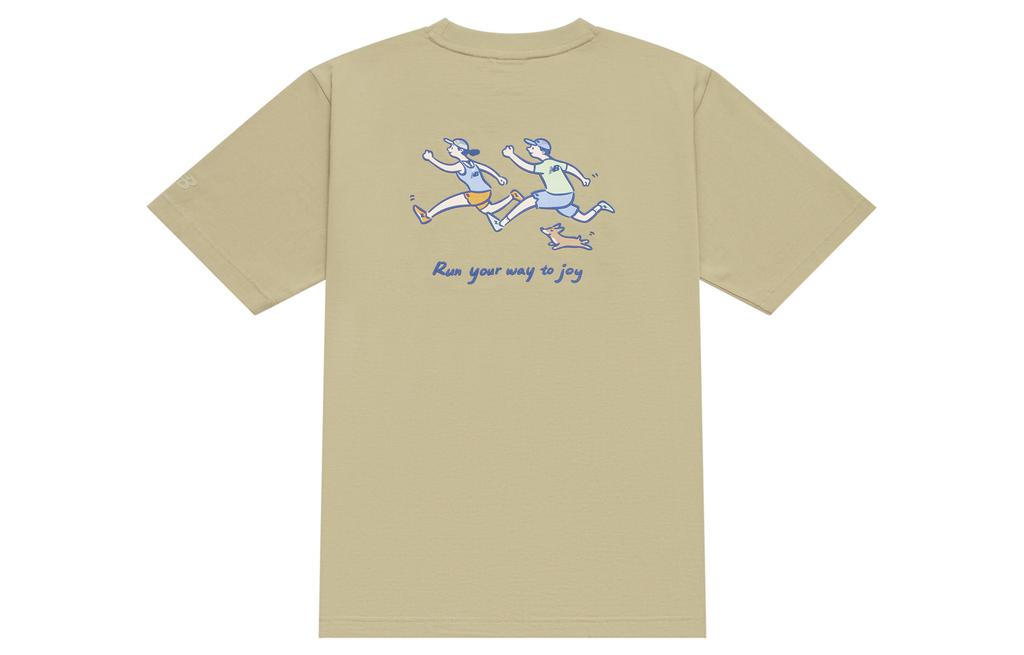 New Balance x PK SHEJISHILIANMINGKUAN Attraction Lifestyle Illustration Collection T Shirt Unisex Khaki NEE26121-LB