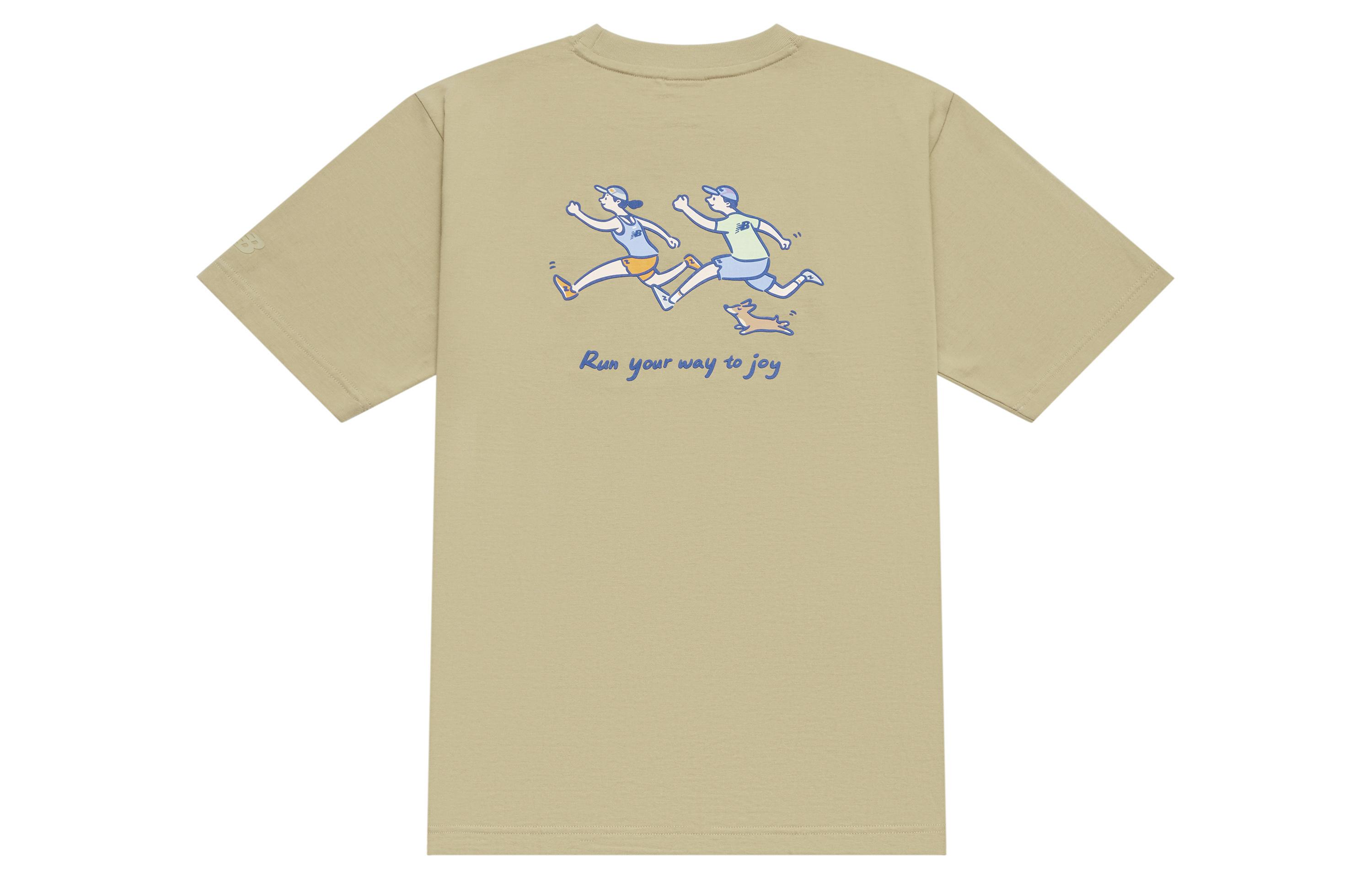 New Balance x PK SHEJISHILIANMINGKUAN Attraction Lifestyle Illustration Collection T Shirt Unisex Khaki NEE26121-LB S