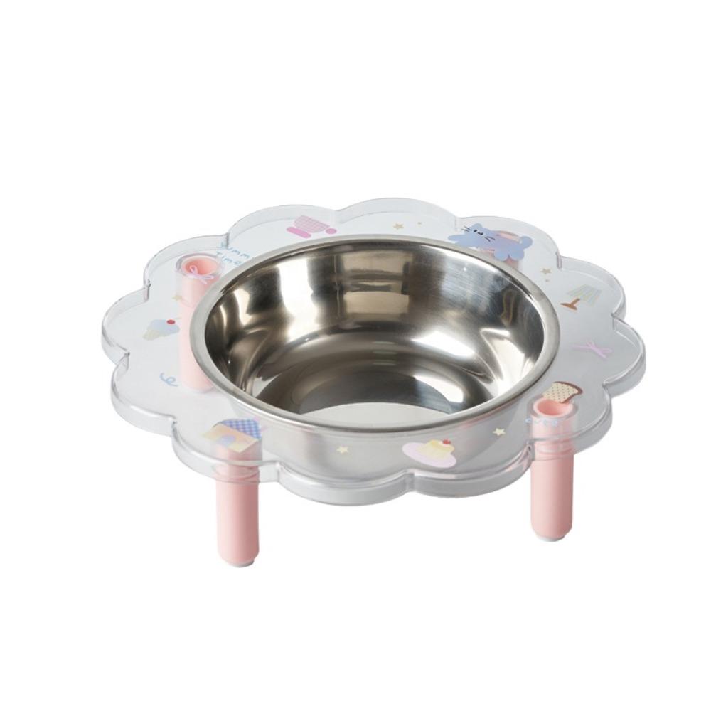Edelstahl Haustier Futter Napf Blumenform Hund Wassernapf Nackenschutz Napf Für Innengebrauch