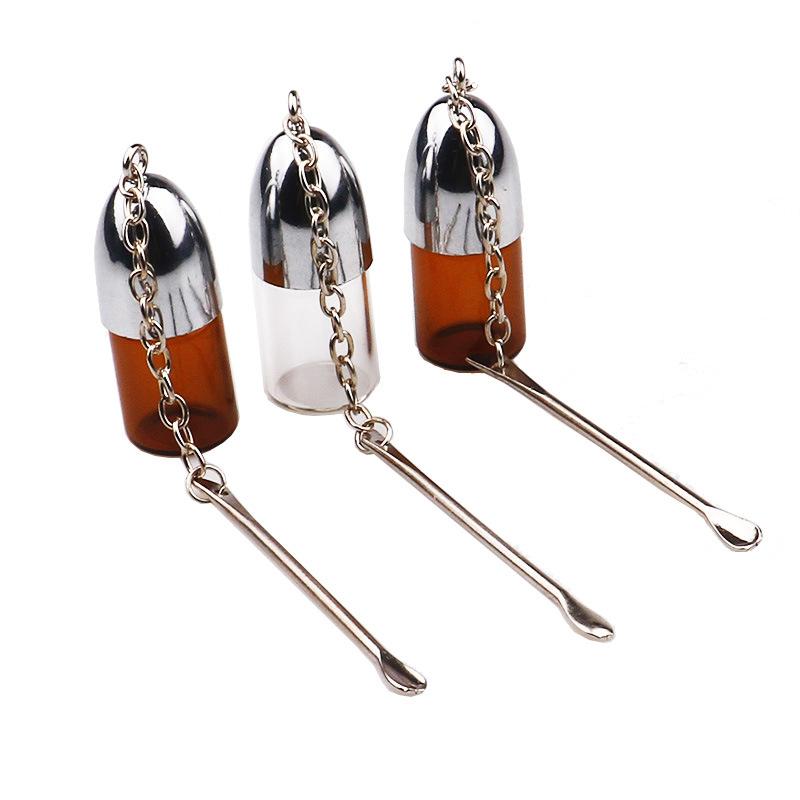 37Mm Pill Box Bottle Holder With Metal Spoon Storage Dispenser Pill Case
