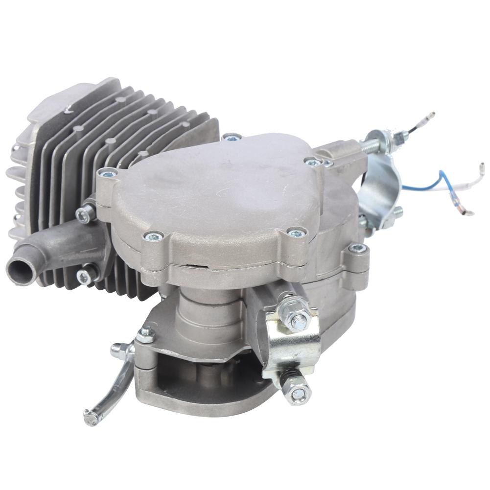 Bike Engine Handpiece 2Stroke 80CC Gasoline Engine Air Cylinder  Internal Combustion Engine Silver