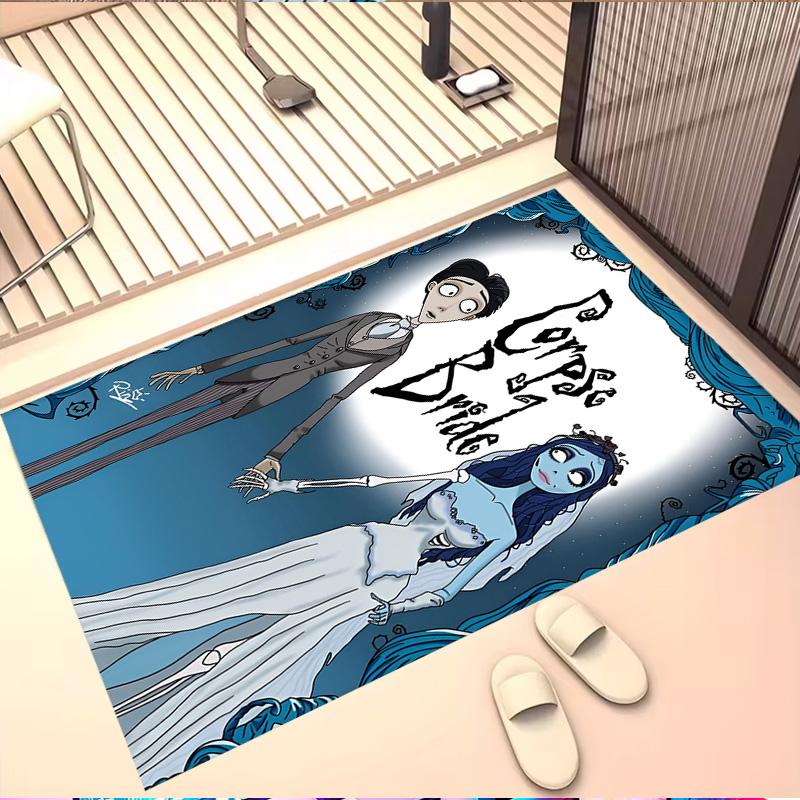 Corpse Bride Print Rug, Washable Floor Carpet, For Entryway Dorm Laundry Room Office Study, Home Decor Birthday Christmas Gift