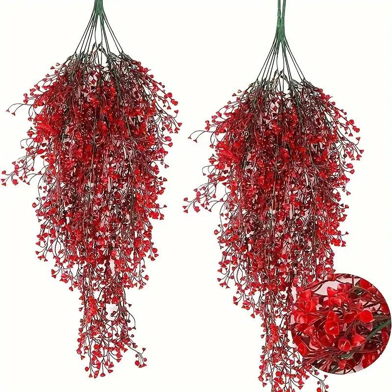 Golden Bell Willow Vine Wall Hanging - Indoor Green Plant Decoration