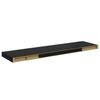 Floating Shelves Set 4 pcs. High Gloss Black 90 x 23.5 x 3.8 cm MDF