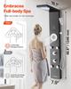 Shower Panel Tower System Stainless Steel Column Rainfall Head Massage Jet