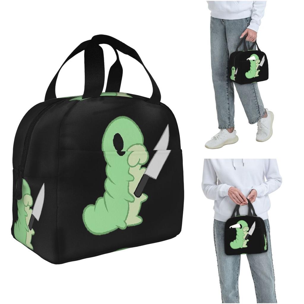 Hollow Knight Grub With A Knife Insulated Lunch Bag for Women Kids Portable Food Boxes Thermal Lunch Box Tote