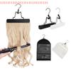 Portable Wig Bag for Virgin Hair Weft, Storage Bags, Holder for Hair Extension, Carrier Sto Hanger, Solid Wood