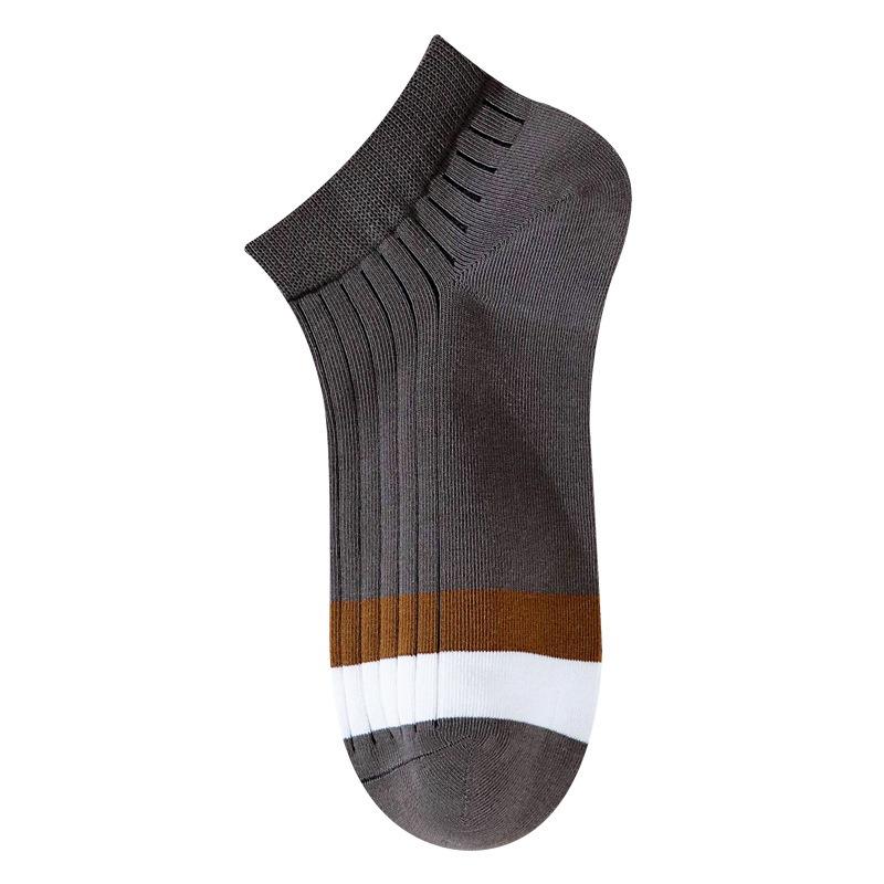 Fashionable Men's Short Socks, Summer All-cotton Anti-odor Sweat-absorbing Men's Socks, Casual Low-top Sports Socks, Trendy Short Socks