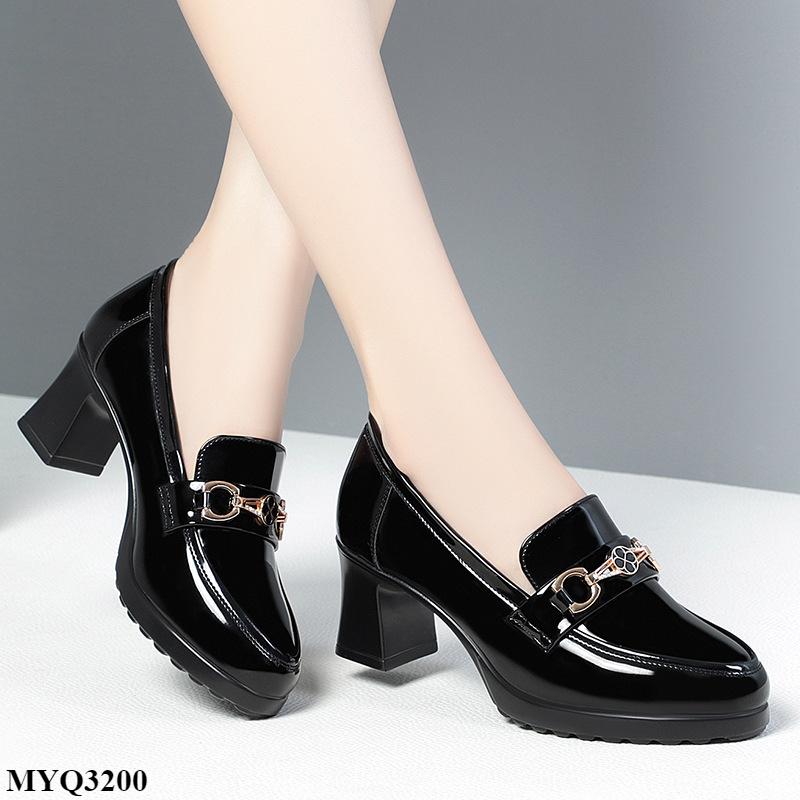 

Женские кожаные туфли Весенние и осенние женские туфли Женские одинарные туфли Толстые каблуки Мягкая кожа Удобная легкая обувь 38