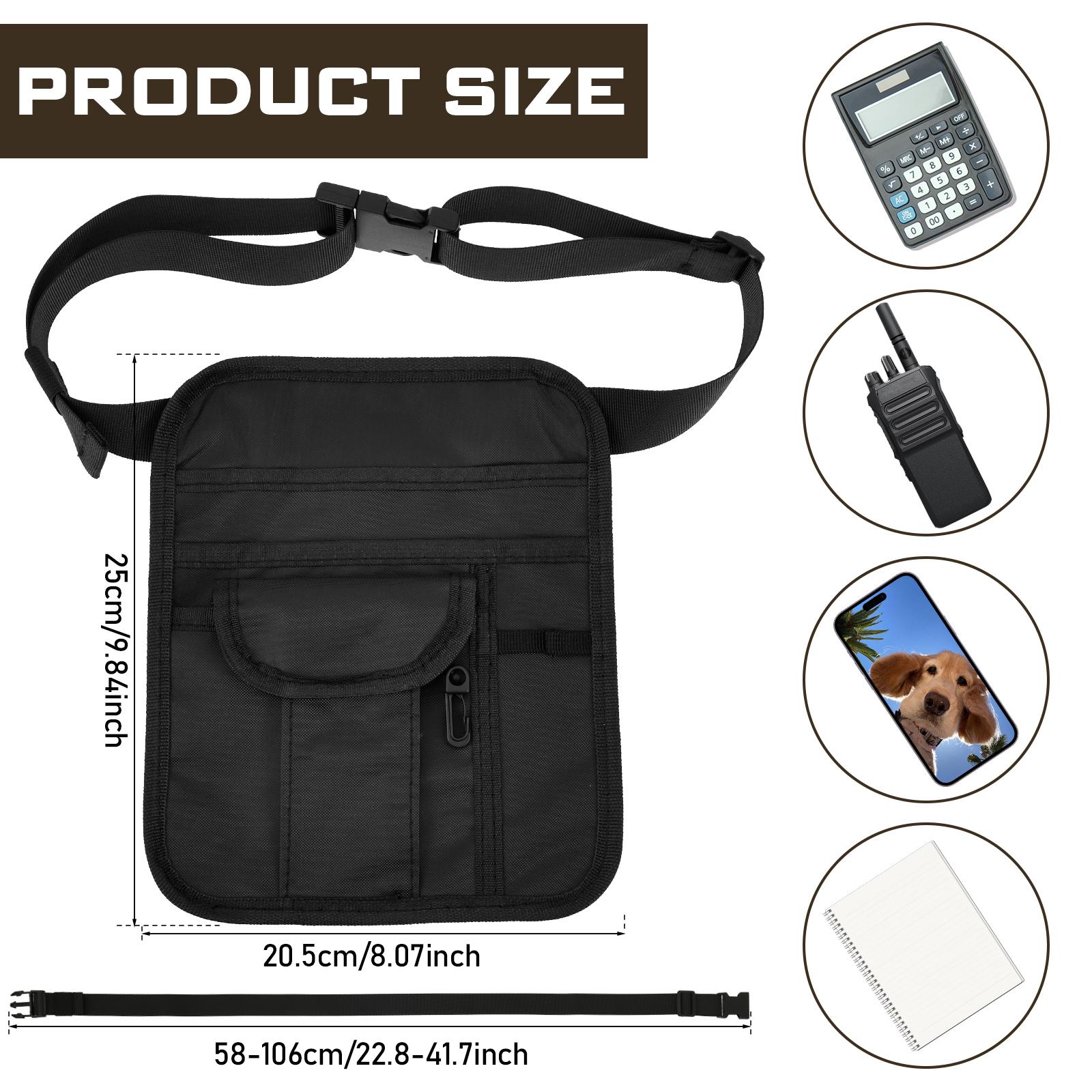 

Фартух офіціанта Поясна сумка Оксфордська тканина Поясна сумка для інструментів з регульованим ременем та надійною пряжкою Багатокишенькова утилітарна сумка для грошей