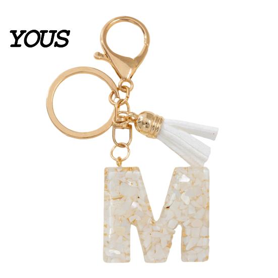 Key Holder For Backpack Keychain Pendant, Letter A-Z Charm with Tassel, Alphabet Initial Metal Keyring for Handbag Bag Pendant