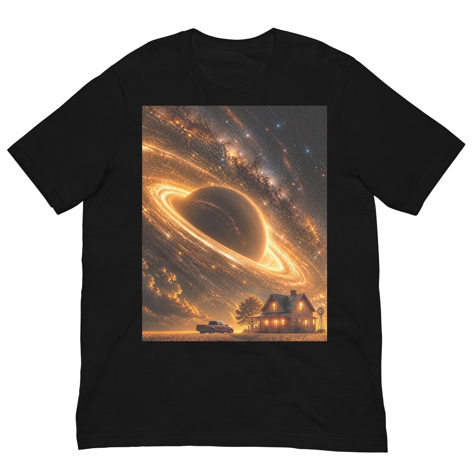 Cosmic Black Hole Galaxy Shirt, Space Universe Art Tee, Sci Fi Celestial Landscape, Astronomy Lover Gift, Galaxy Night Sky 4XL