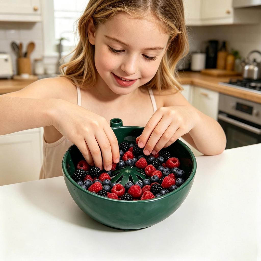 1pcs Berry Washing Bowl Rotating Berry Cleaning Colander Rotating Fruit Wash Bowl For Vegetable Strawberry Cherry Tomato Grape