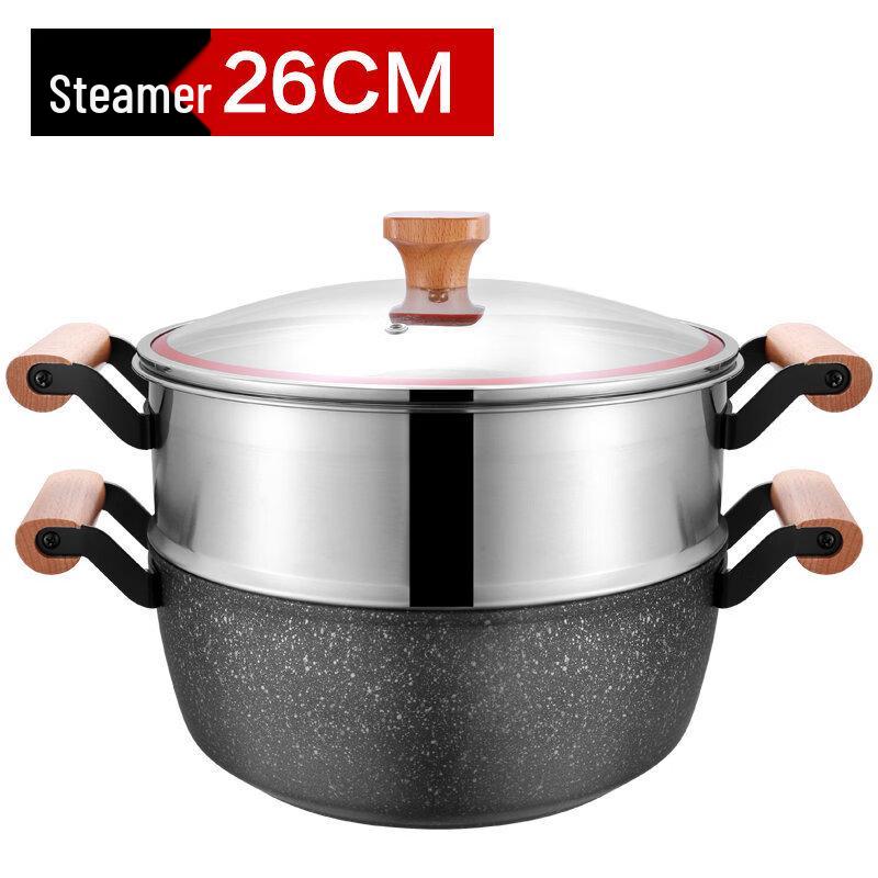 ZISIZ Stainless Steel Steamer Soup Pot
