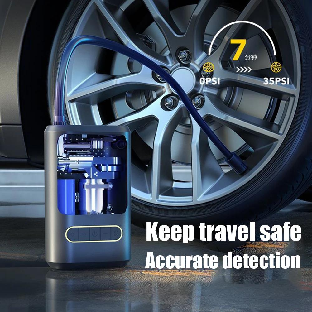 Wireless Air Pump Compressor Car Portable Electric Inflator Tire Pump Power bank LED Flashlight For Ball Bike Motorcycle Car