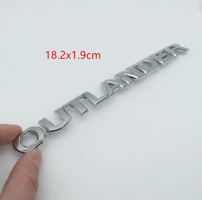 1pcs for Mitsubishi LANCER L200 EVOLUTION PAJERO OUTLANDER car Letter Emblem Rear tail trunk Decals badge sticker Decal styling
