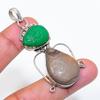 Natural Septerian Stone, Onyx 925 Sterling Silver Jewelry Pendant 2.29" ZS-269