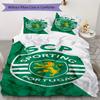 Sporting CP Pattern Bedding,Quilt Set Quilt Cover Pillowcase Home Birthday Gift(1 * duvet cover + 2 * pillowcase, without core)_lx