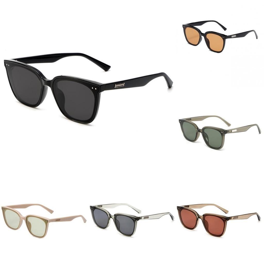 2023gm Small Face Women's Sunglasses High Fashion Sense Trendy Square Frame Uv Protection Stylish Black Frame Shades Men Hipster
