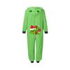 Christmas Print Family Matching Hooded Long Sleeved Zippered Jumpsuit Set