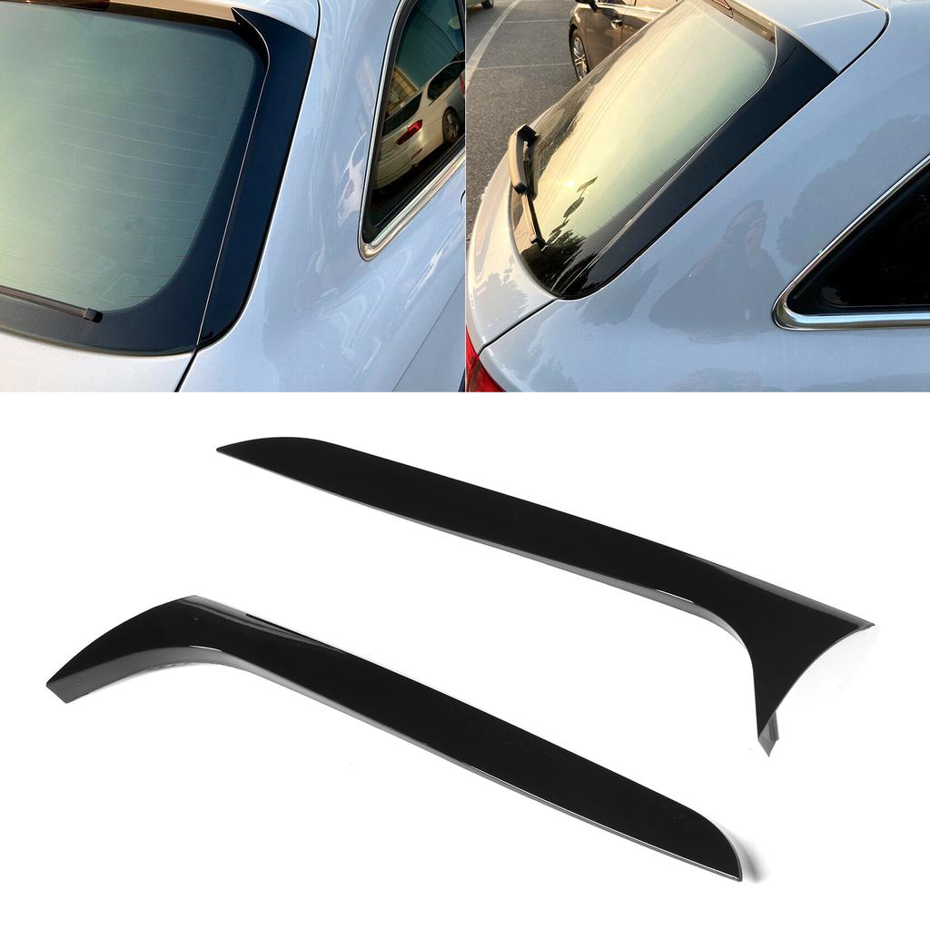 2pcs Rear Back Window Side Spoiler Glossy Black Maintenance Replacement for A4 B8 Allroad Avant 2009 2016