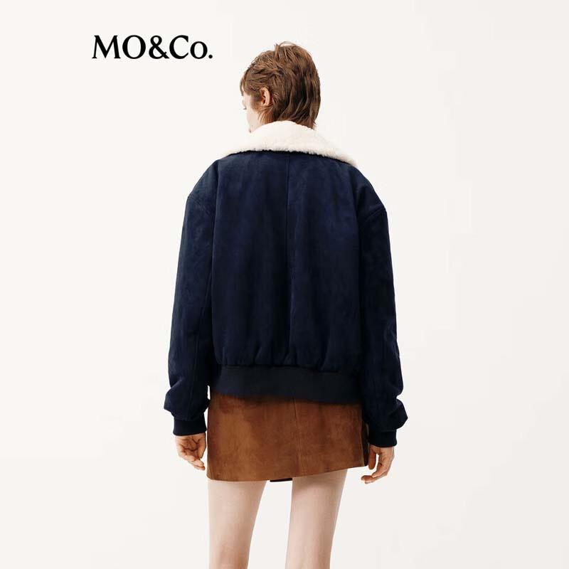 MO&Co. Women's Faux Fur Quilted Harrington Jacket