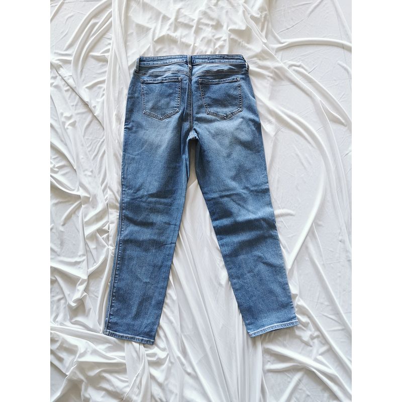 Export USA Off for 2 Pieces Accessible Luxury Big Brand N's Cropped Autumn Dark Blue Trousers Closed Radish Slimming Jeans