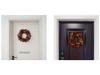 Handmade Christmas Wreath with Red Berries & Green Leaves on Steel Ring for Door Decoration