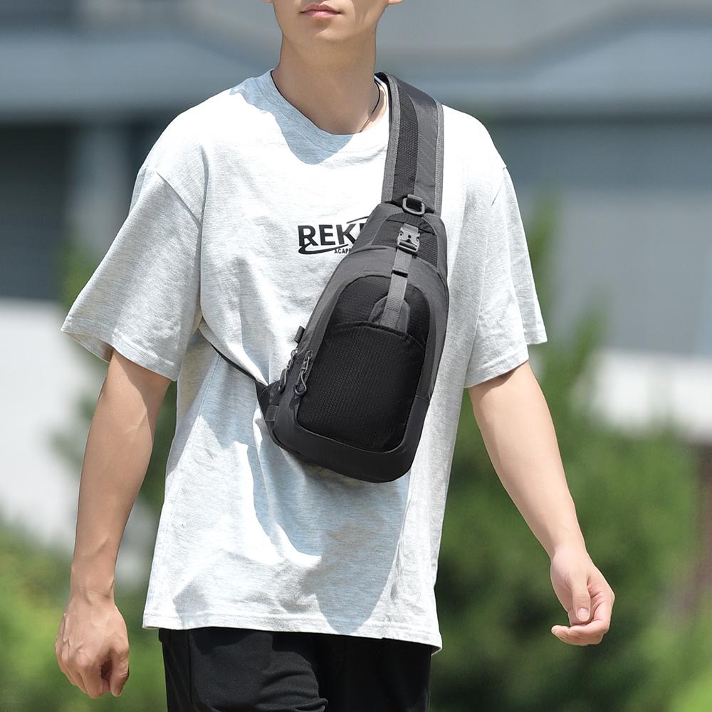 Casual Chest Bag With Adjustable Shoulder Strap, Lightweight Crossbody Backpack For Hiking And Traveling, Everyday Carry Bag
