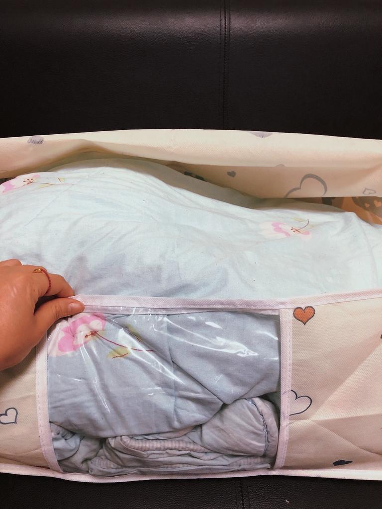 Large Capacity Clothes Storage Bag Organizer With Reinforced Handle, Suitable For Blankets, Bedding