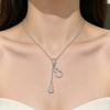 Korean Style Tassel Double Gourd Clavicle Chain Necklace For Women High Quality Jewelry