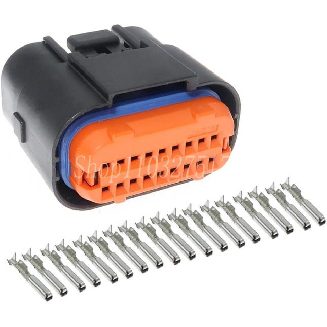 1 set 18-pin MX23A18SF1 MX23A18NF1 MX23A18XF1 Automotive ECU Cable Socket Waterproof Cable Connector(Female 20cm wires) 1 Set female