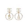 Chanel Nie. 5 Kolczyków Buteleczki Perfum Kolczyki Damskie Złote Białe AB2921-B01840-N5443