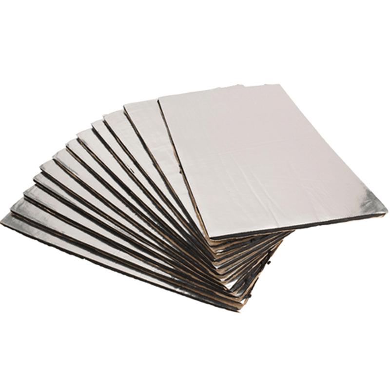 12Pcs 5mm Silver Car Soundproofing And Thermal Insulation Pads For Doors Roofs Firewalls Engine Bays